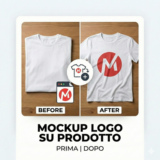 Mockup logo su prodotto